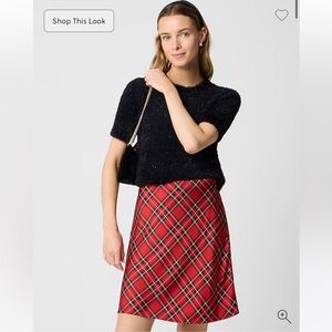J. Crew Red Tartan Skirt size Small